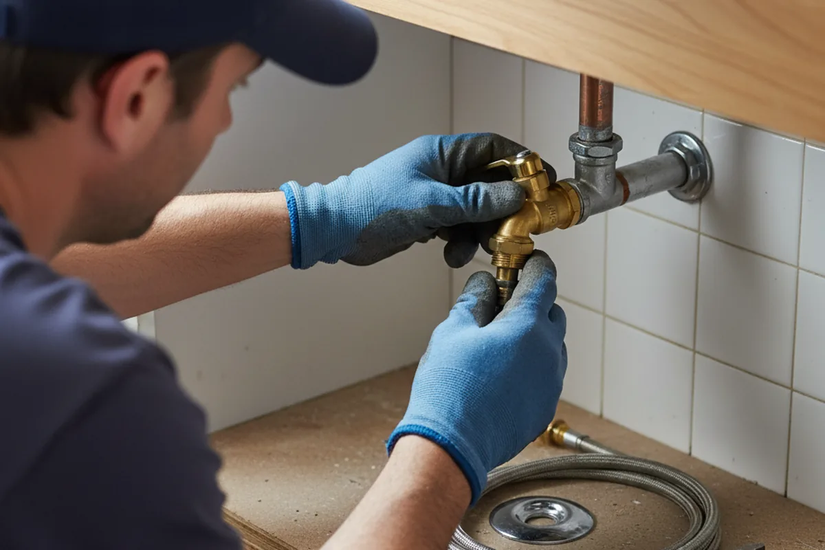 Shutoff valve and fitting work during Emergency Plumbing in Sullivan